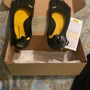Vibram FiveFingers Black and Yellow Athletic Shoes